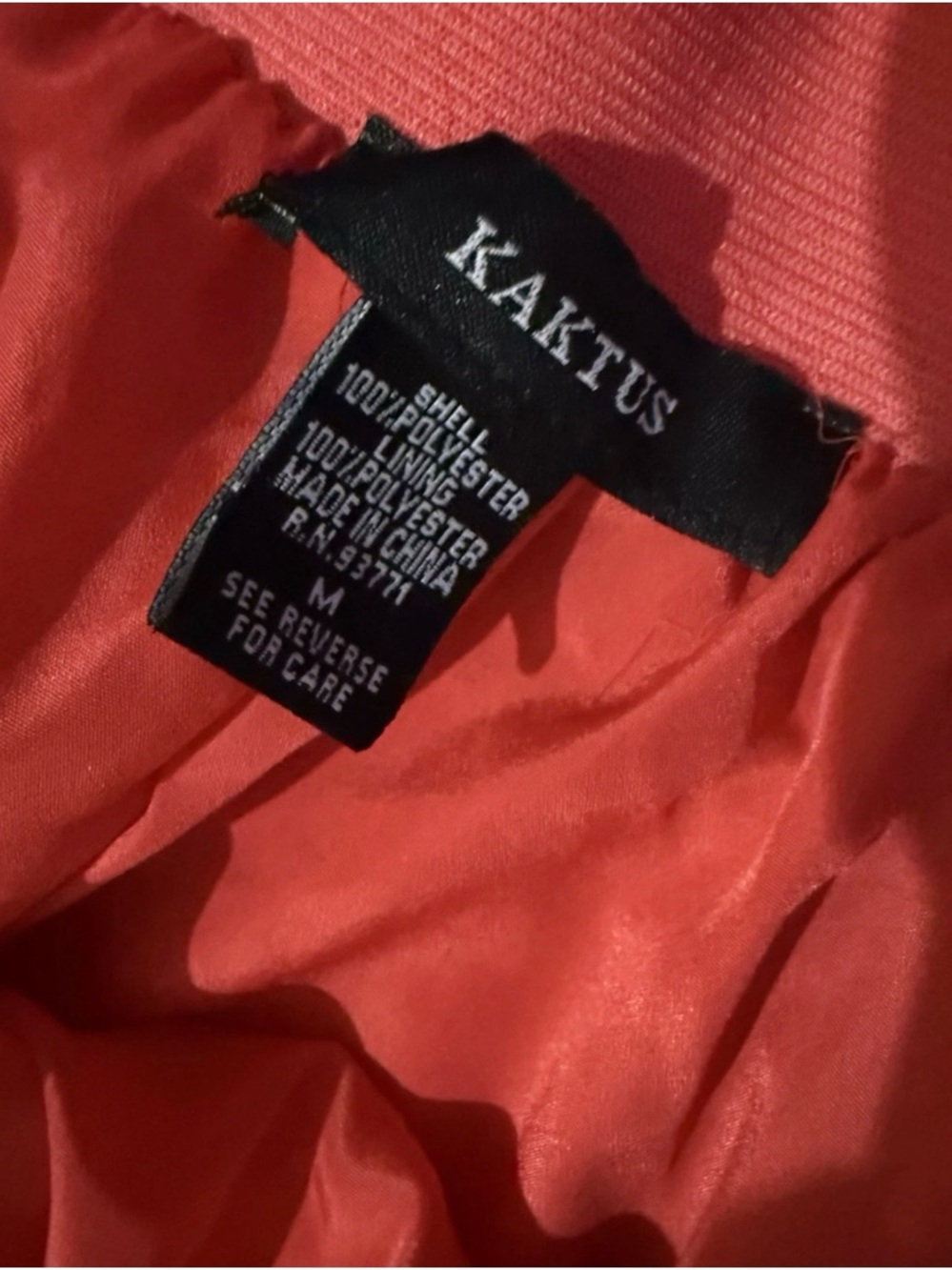☀️$5 sale Kaktus Bright Coral Watermelon  Pleated Maxi Skirt, Size M - Picture 4 of 5